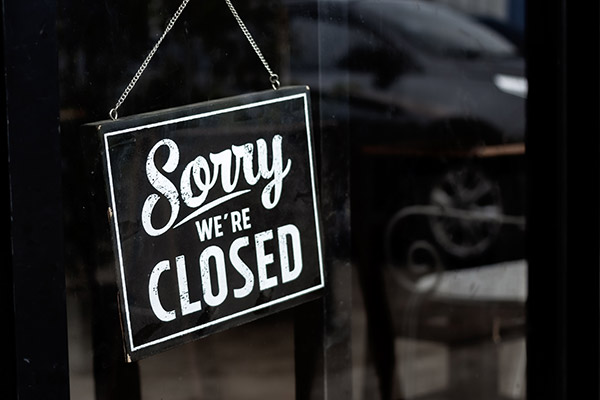Sorry we're closed