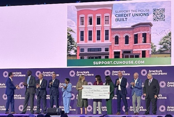 2025 GAC Mainstage Pic of Virtual Groundbreaking for Credit Union House