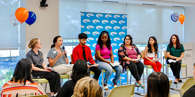 Students Panel for UFCU Dorm Basket Drive