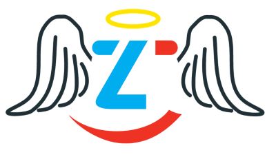 Mazuma logo with a halo over it and angel wings on the side